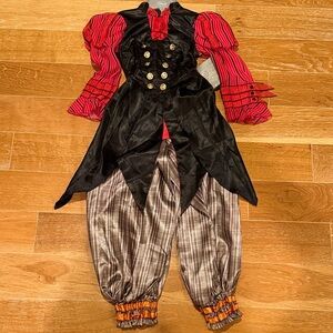 Disney Pirate Costume with Red and Black Accents